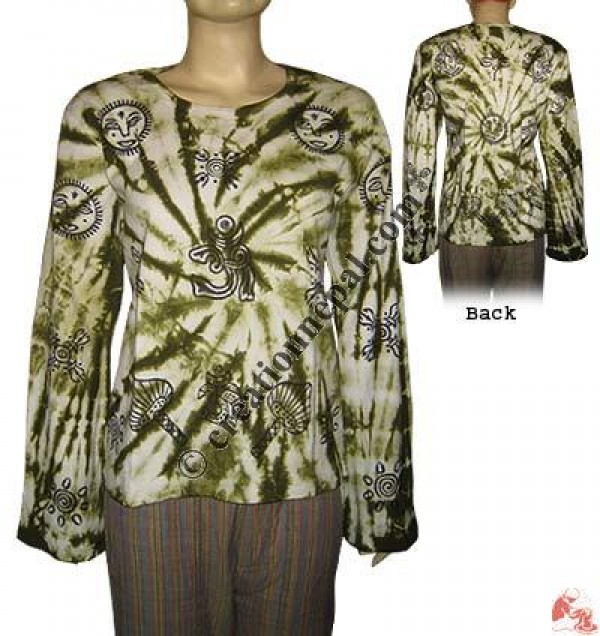 Tie-dye and printed rib t-shirt