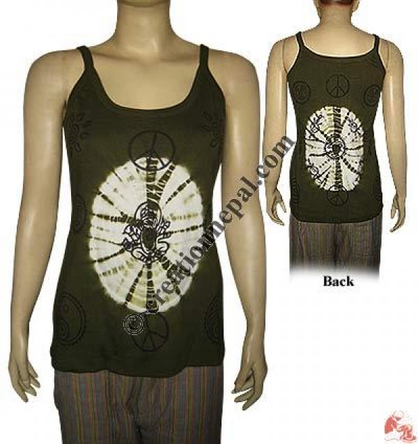 Printed rib tank top