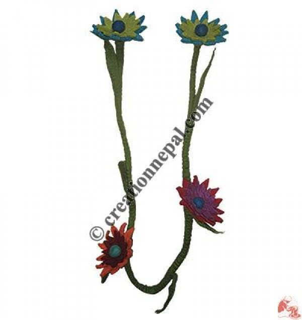 Felt flower short garland2
