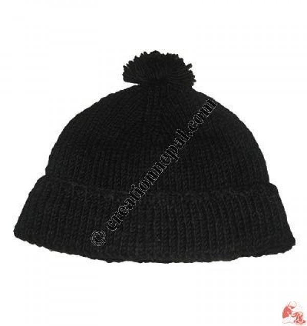Plain black simple cap 5