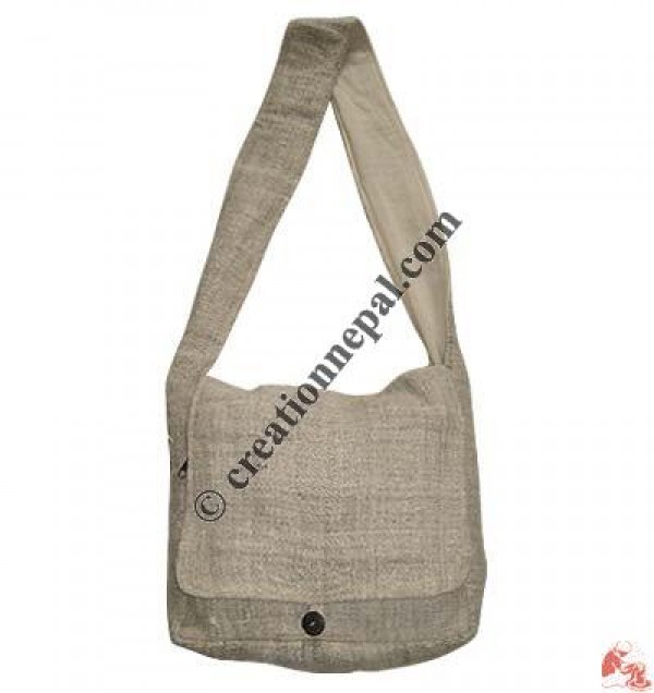 Plain color hemp flap bag