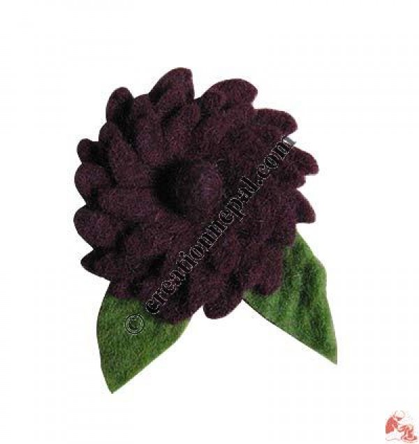 Three-step felt chakra brooch