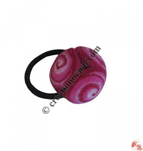 Three-spiral felt hair band