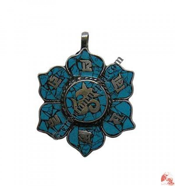 Turquoise Stone setting metal pendant