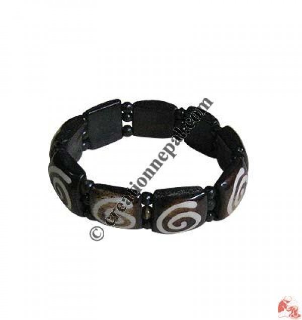 Fine beads chakra bone bracelet