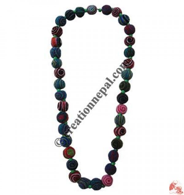 Colorful balls and beads necklace