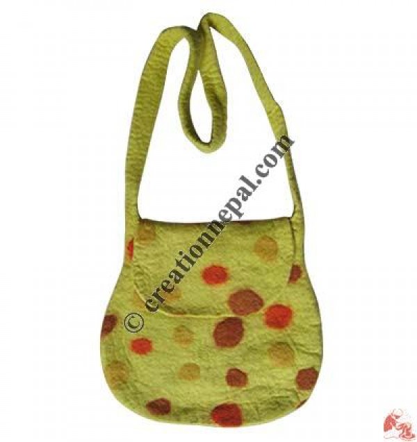 Dots design felt bag