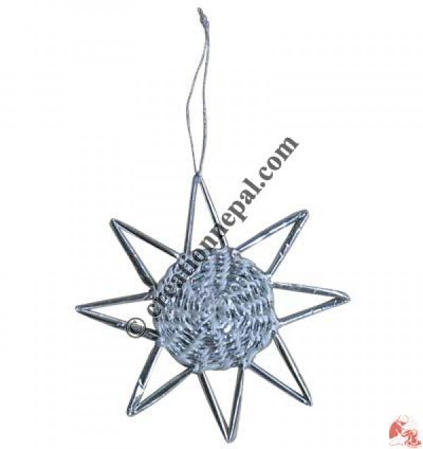 Christmas hanging white star