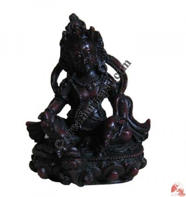 Red-black color Kuber resin statue