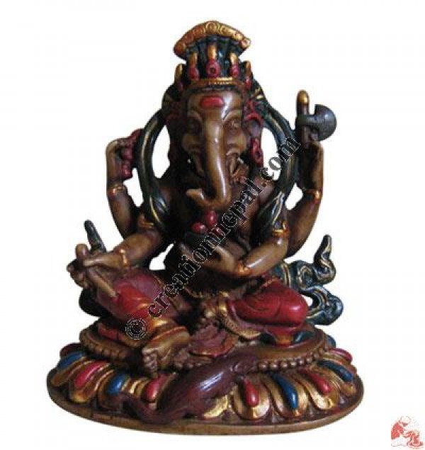 Painted Ganesh small Statue