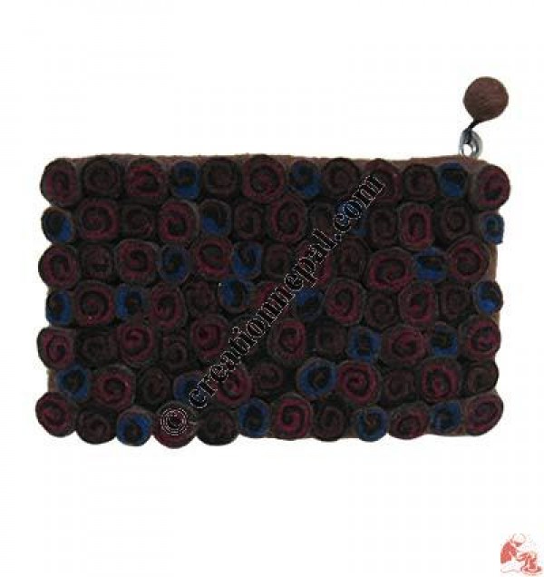 Swirl design cutting beads hand purse