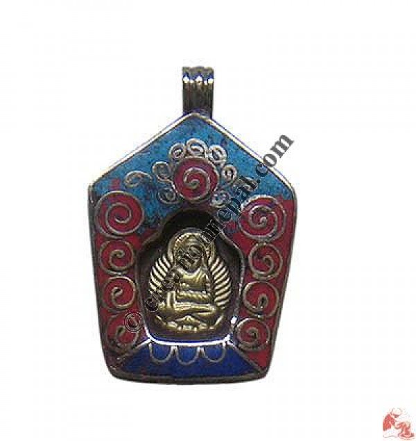 Stupa shape Buddha locket1