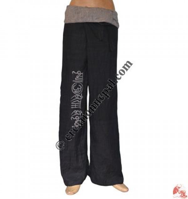 Letters print design wrapper trouser