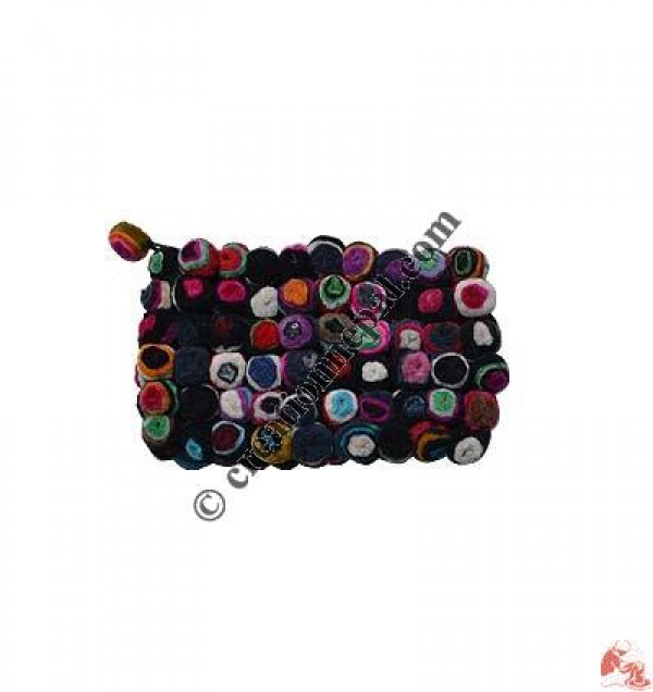 Colorful cutting balls felt hand purse