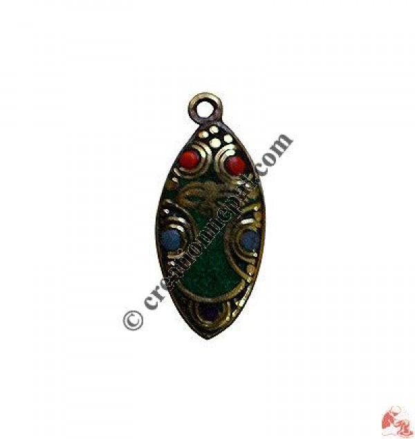Buddha eye brass pendent