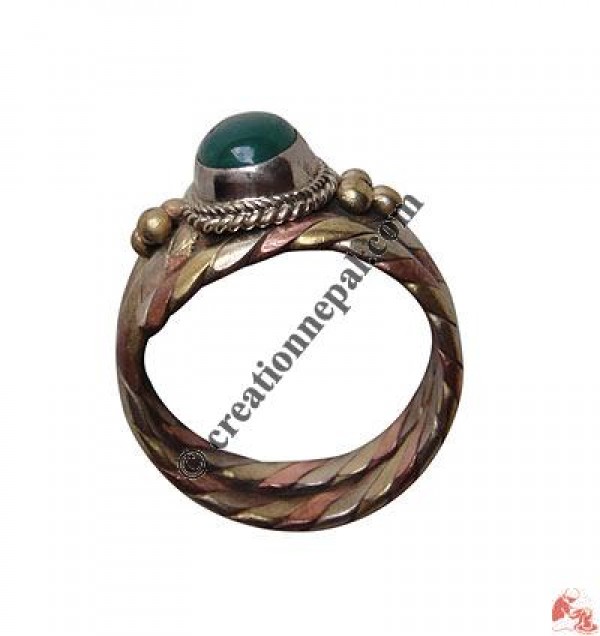 3-metal fingering with stone