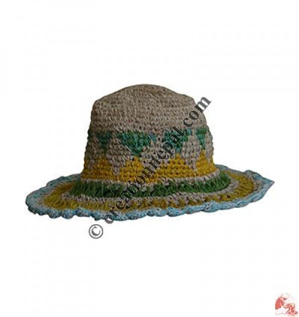 Hemp-cotton round wire hat13