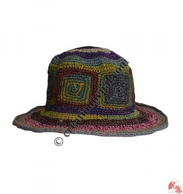 Hemp-cotton patch strappy hat