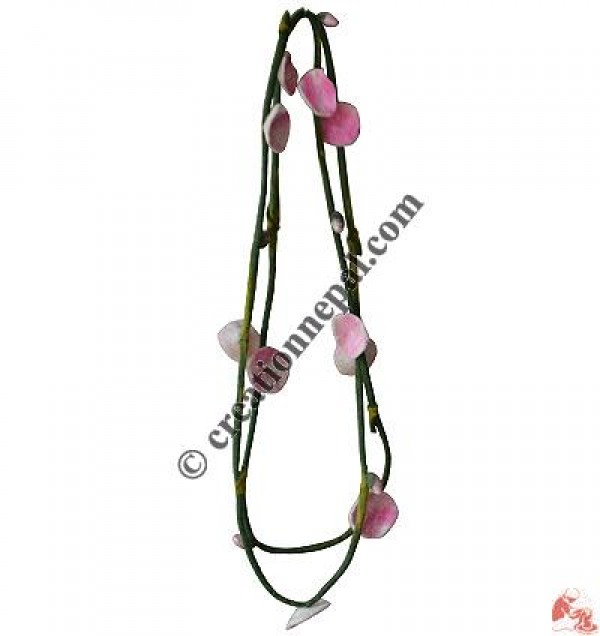 Soft wool felt flower necklace 2