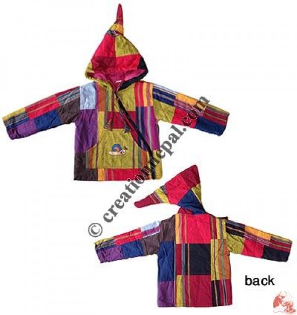 Big-stripes shyama cotton kids jacket