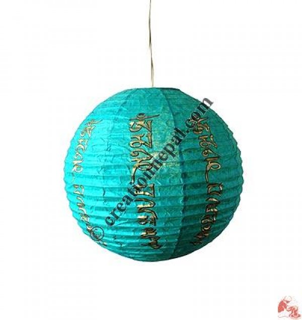Globe shape Lokta paper lampshape6