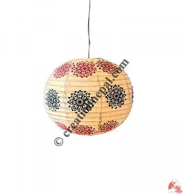 Globe shape Lokta paper lampshape7