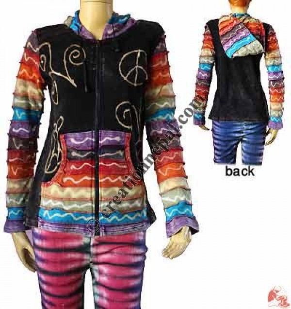 Stripes sleeves rib jacket 1