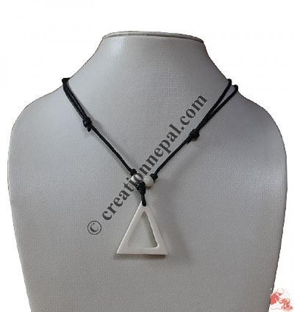 Hollow Triangle Bone Pendant