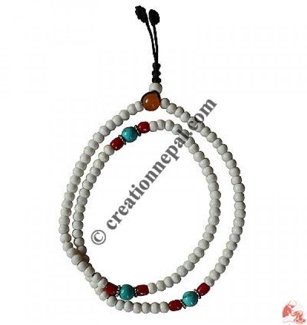 6 mm bone beads Mala 1