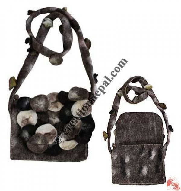 Natural mixed color flap bag