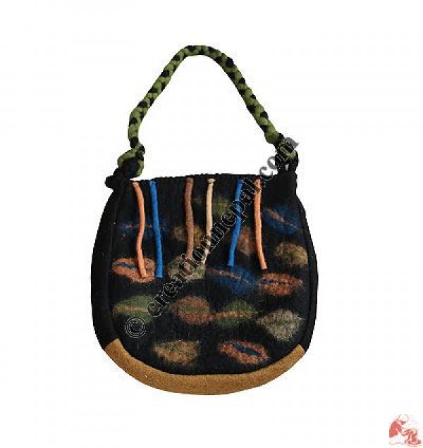Pot Shaped Lips design Felt Bag
