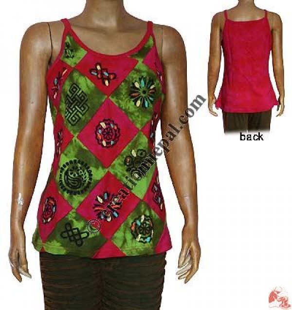 2-color patch and painted tank top