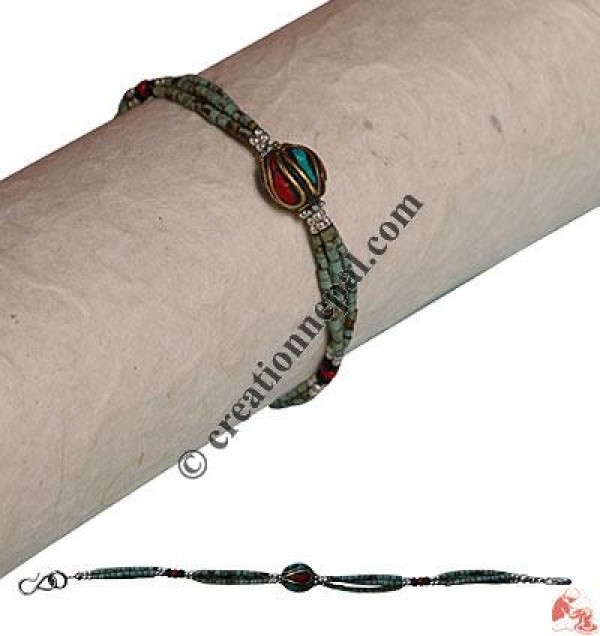 Antique look Turq pote bracelet3