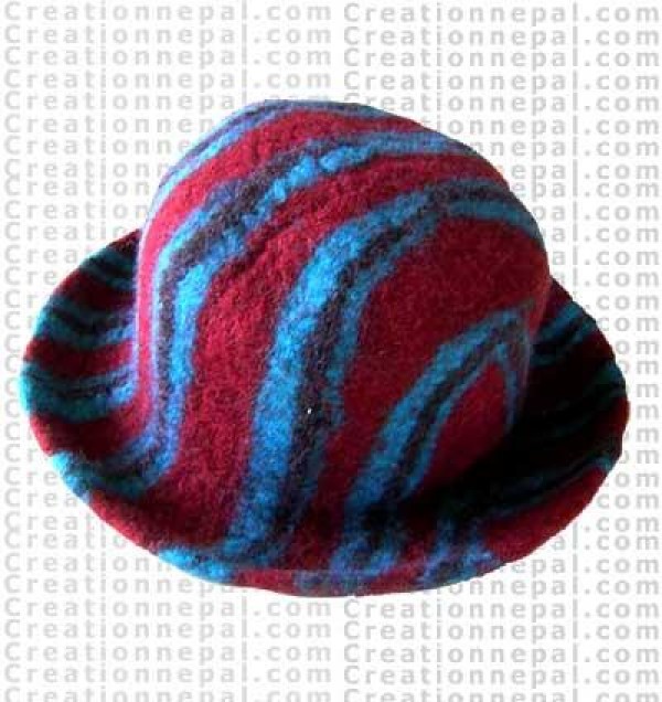 Felt stripe hat 5