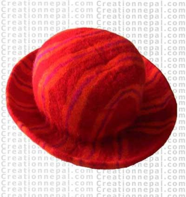 Felt stripe hat 8