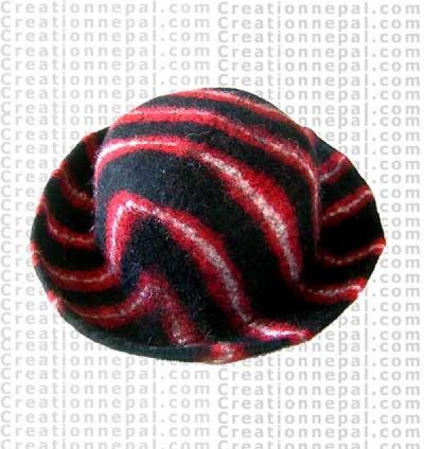 Felt stripe hat 12