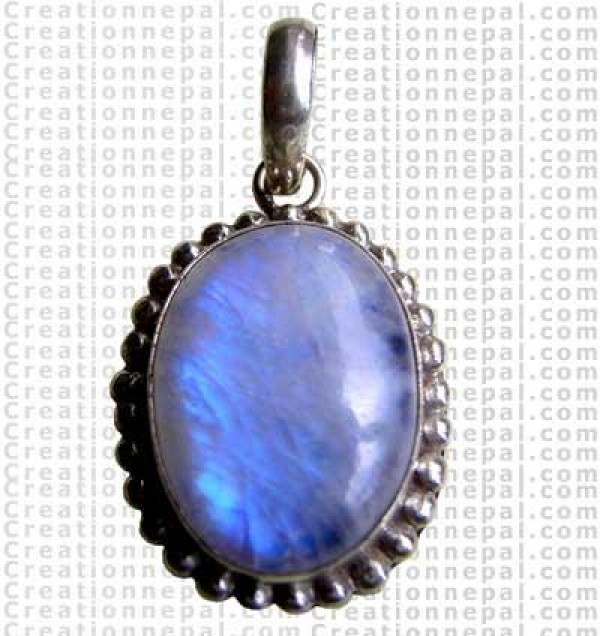 Rainbow moon stone pendant 1