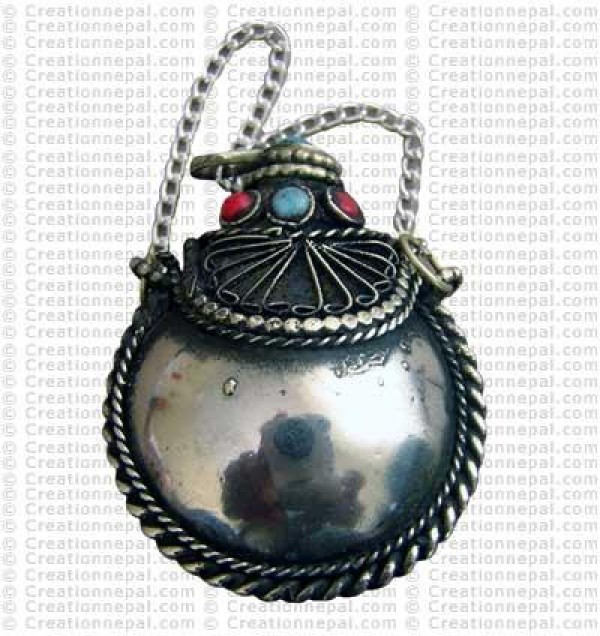 Brass perfume bottle