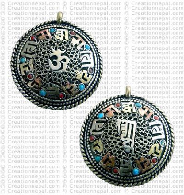 Newari round Amulet