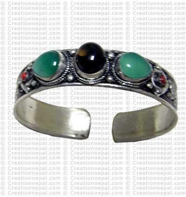 3 stone filigree bangle 1