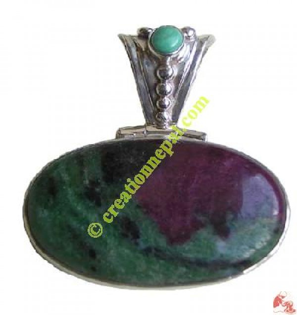 Oval shape silve hinge pendant1