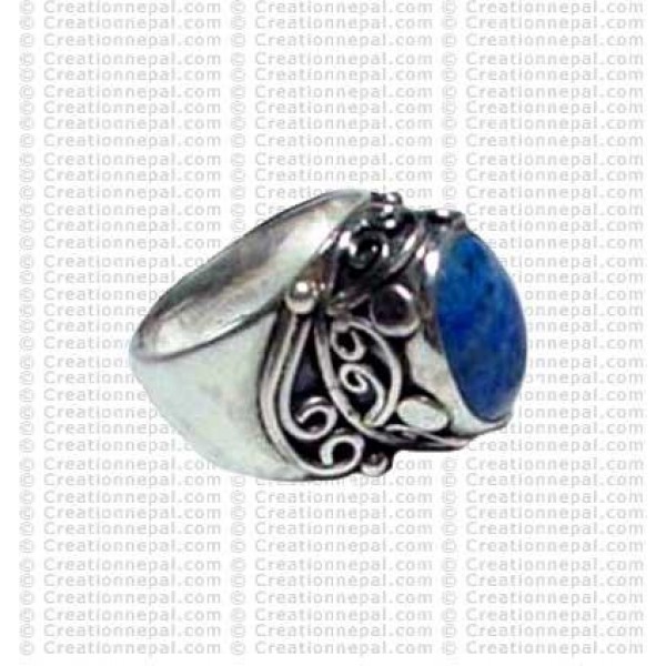 Silver bud design Finger ring