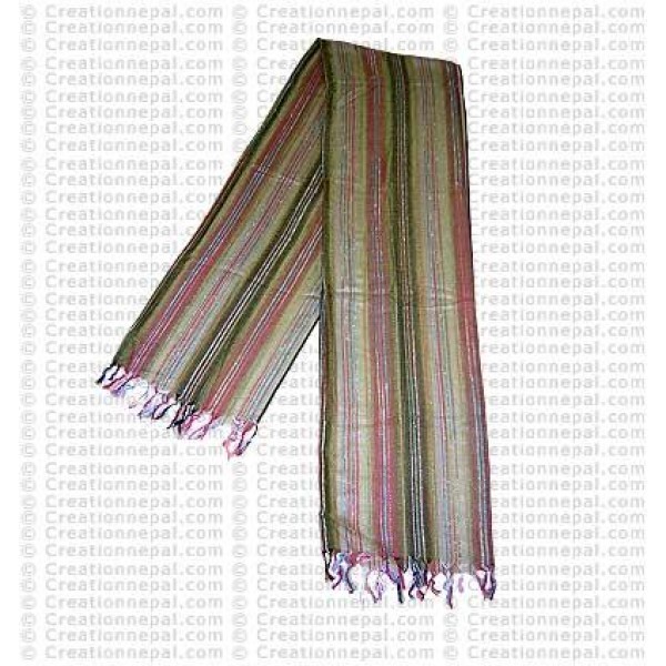 Unique design hand loomed cotton scarf