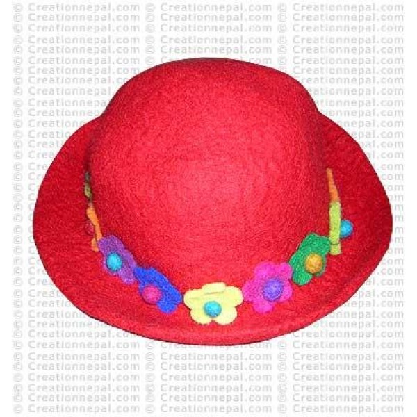Flower felt hat 1