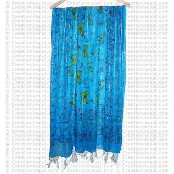Extra thin cotton-Jari butterfly scarf99B