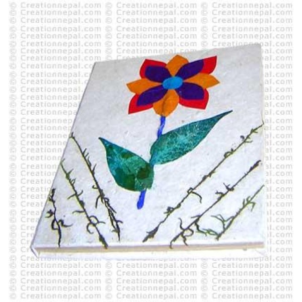 Paper flower notebook