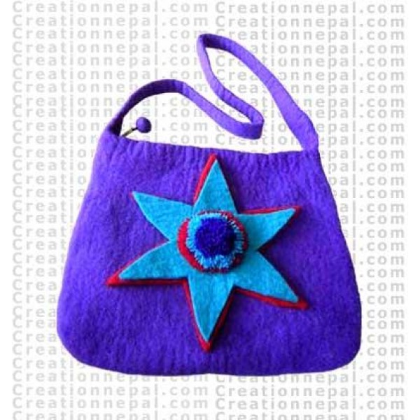 Star patch felt bag