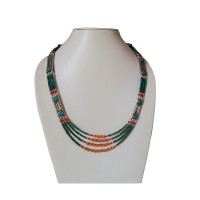 Pote stone beads Tibetan necklace
