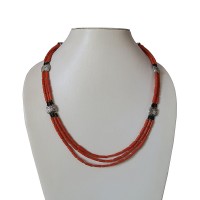 Coral pipe beads Tibetan necklace