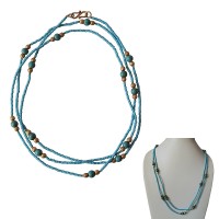 Single strand turquoise long pote